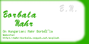 borbala mahr business card